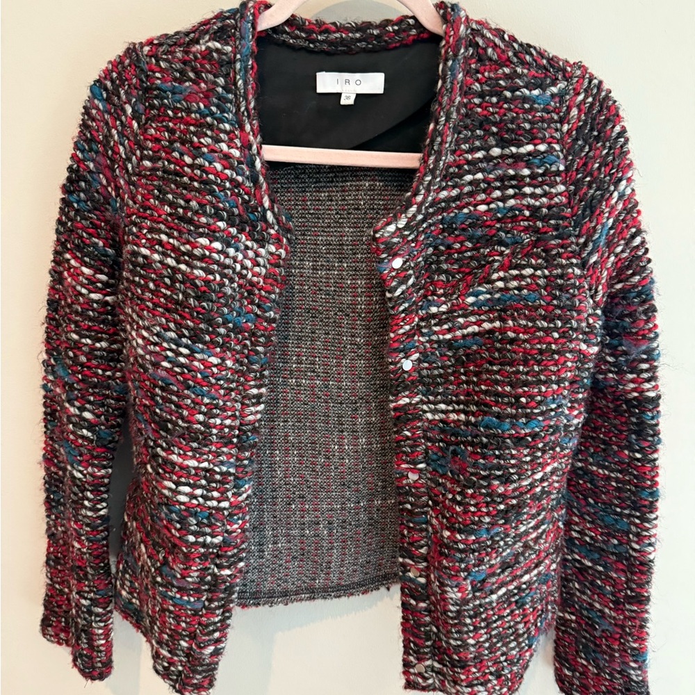 IRO Carene Tweed Jacket In Multicolor Acrylic And Wool